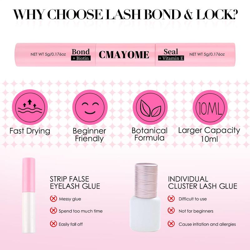 Long Lasting False Eyelash Glue, 4 Boxes Waterproof Eyelash Extensions Glue, Professional Eye Makeup Tool for Women & Girls