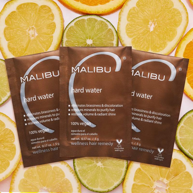 Malibu C Hard Water Wellness Hair Remedy - Removes Hard Water Deposits & Impurities from Hair - Contains Vitamin C Complex for Hair Shine + Vibrancy