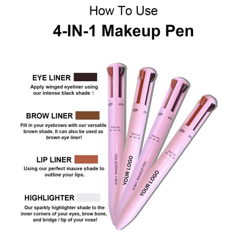 4 in 1 Makeup Pen (EYE LINER, BROW LINER, LIP LINER, & HIGHLIGHTER)