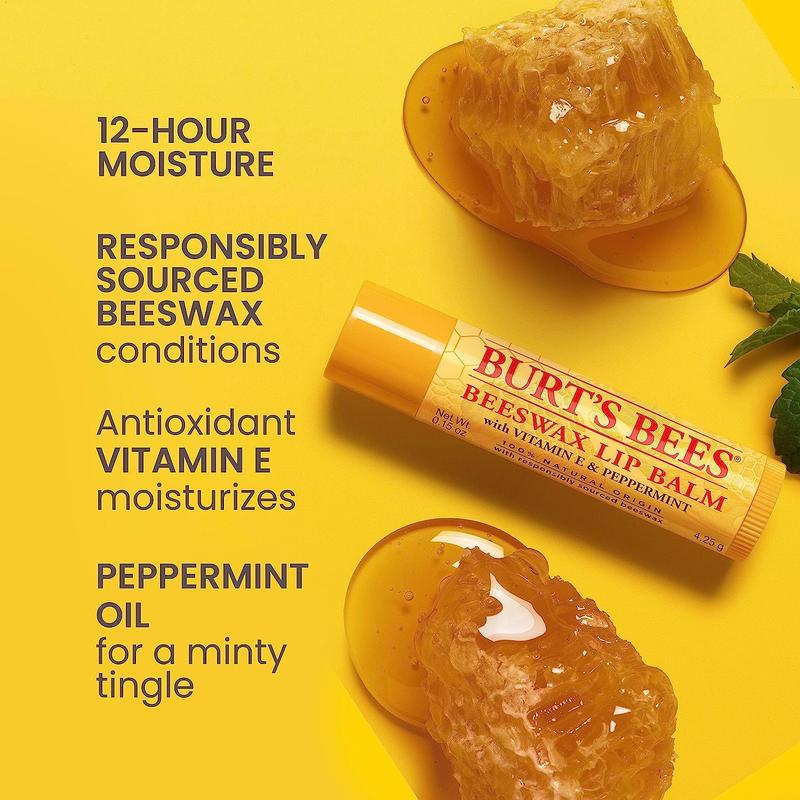 Burt'S Bees Lip Balm Stocking Stuffers, Moisturizing Lip Care Christmas Gifts, Pomegranate with Antioxidant Rich Pomegranate Oil, Natural Origin Conditioning Lip Treatment (2-Pack) Burt's Bees Burt's Bees