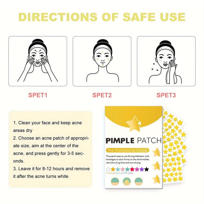 Star Shaped Acne Patches, 200pcs 400pcs Invisible Acne Cover Patches, Hydrocolloid Acne Patches, Skin Care Products for All Skin Types