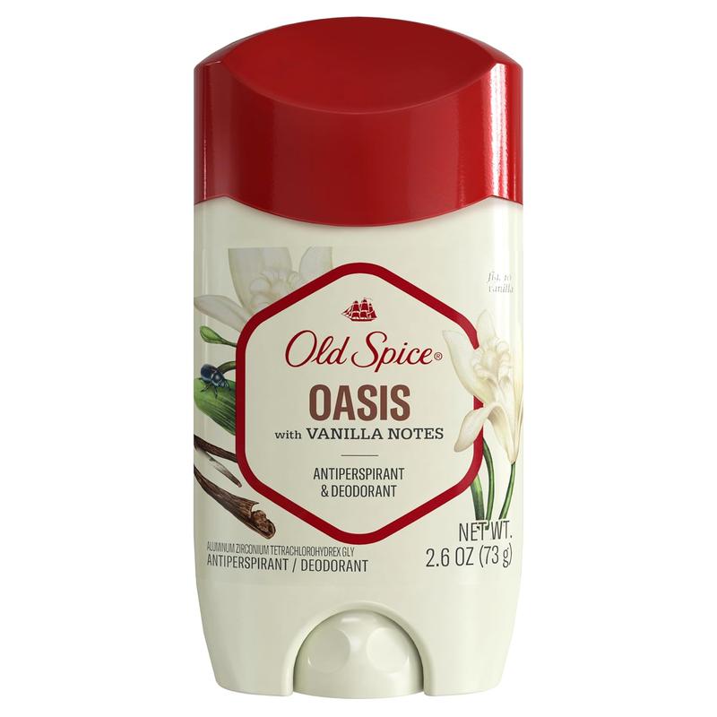 Old Spice Antiperspirant & Deodorant for Men, Oasis Scent with Vanilla Notes, 2.6 oz