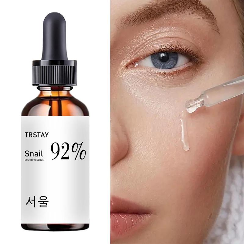 92% Snail Soothing Serum, Moisturizing and Firming Facial Essence, Hydrating Nourishing Skin Care Product for Women & Men