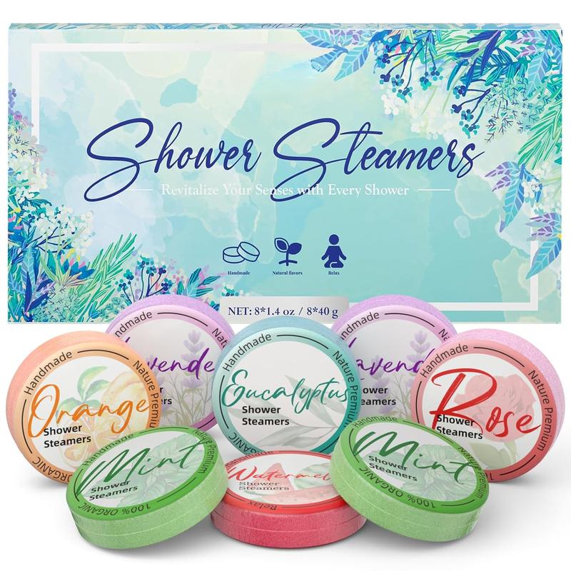 Shower Steamers Aromatherapy 8 PACK - Gifts for Women, Shower Bombs with Essential Oils, Self Care and Stress Relief Stocking Stuffers, Relaxation Birthday Gifts for Women and Men