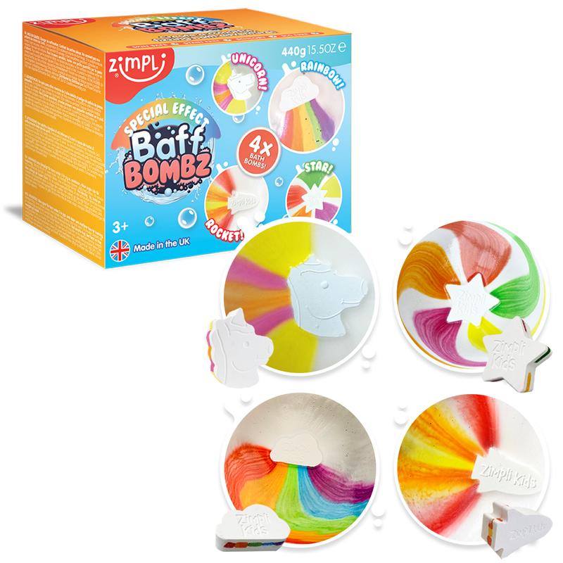 Zimpli Large Special Effect Baff Bombz - 4 Pack Bath Bomb