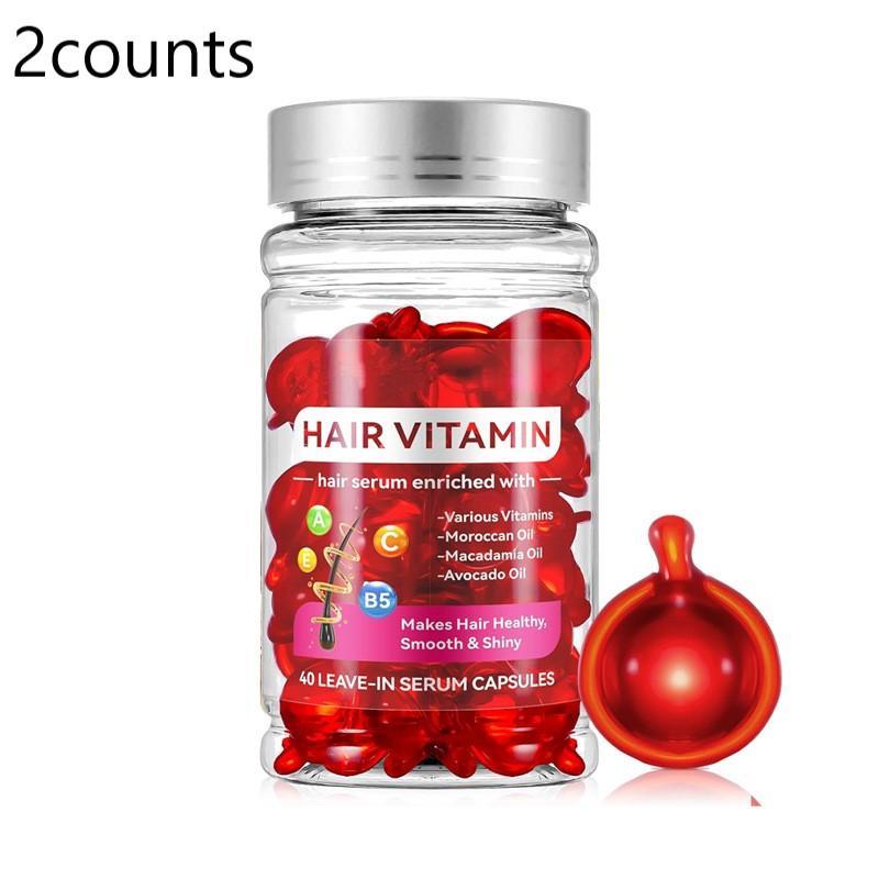 Hair Vitamin Capsule, 2 Boxes Hair Care Leave-in Serum Oil Capsules, Nourishing Hair Care Product for Women & Men Daily Use