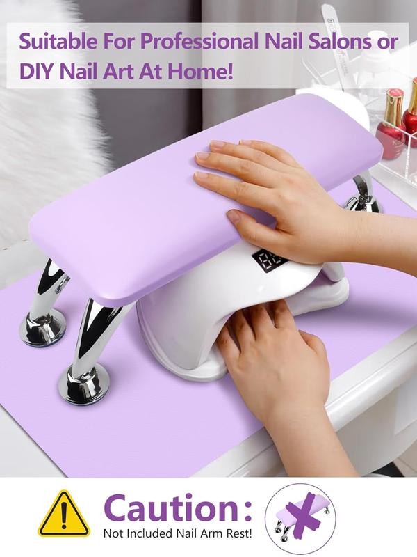 (MAT ONLY)  Art Table Mat,  Arm Rest Pad for  Nails, Soft Microfiber PU Leather  Mat for Table, Foldable  Hand Rest Pillow Manicure Pad,   Desk Mat for  Cushion