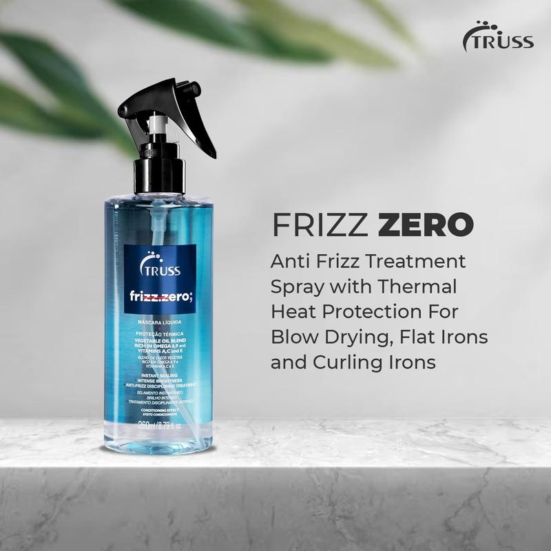 Frizz Zero Shampoo Truss- Shampoo For Frizzy Hair - Anti Frizz, Anti Humidity Formula Protects Against Moisture While Providing Volume And Shine And Free Of Split Ends