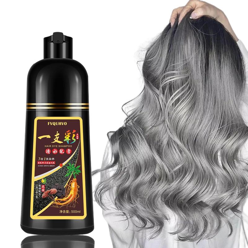 Instant Natural 3-in-1 Silver Gray Hair Color Shampoo, Long Lasting Gray Hair Shampoo, Hair Dye Colors in Minutes, Ammonia Free, Paraben Free Haircare