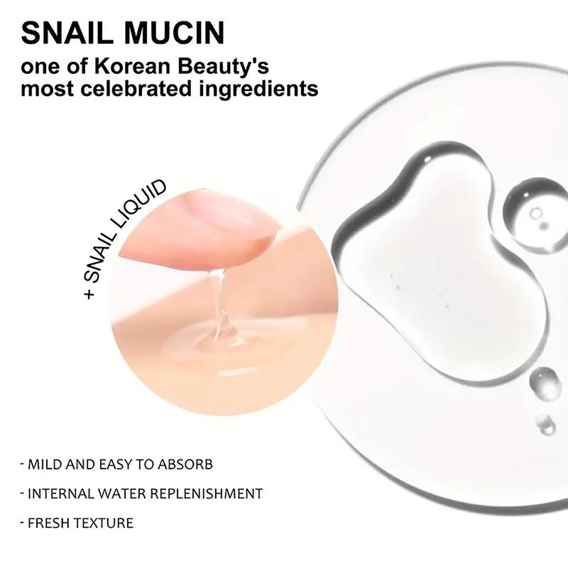 92% Snail Soothing Serum, Moisturizing and Firming Facial Essence, Hydrating Nourishing Skin Care Product for Women & Men