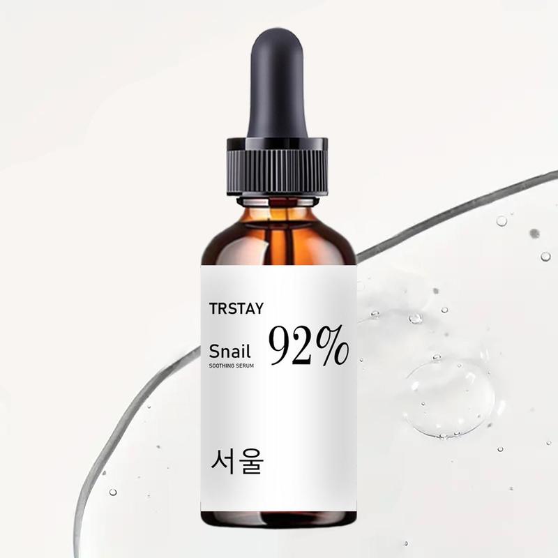 92% Snail Soothing Serum, Moisturizing and Firming Facial Essence, Hydrating Nourishing Skin Care Product for Women & Men