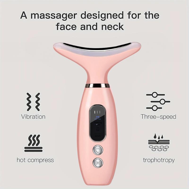 Neck Massager, Rechargeable Portable Neck Massager, Multifunctional Face Massager, Three Mode Neck Massager, Home Face and Neck Massage Tool, Massagers for Neck