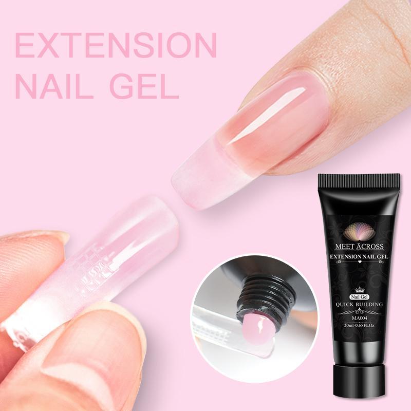 Nail Extension Gel Set, 10pcs set Professional Nail Art Gel, Quick Extended Hard Gel, Clear Gel Nail Polish, Home DIY Extend Nail Kit