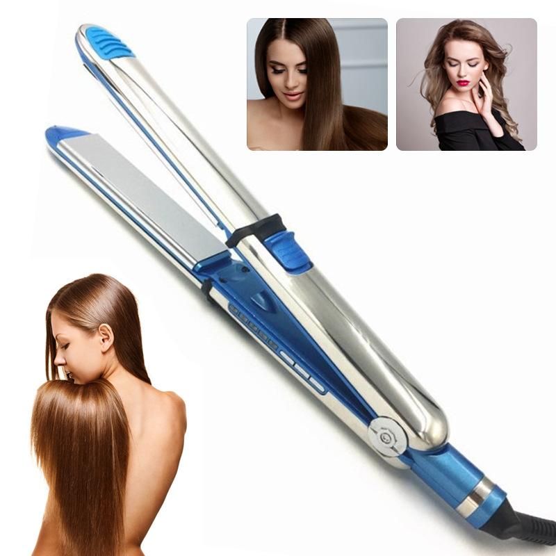 Professional titanium hair straightener, 1 piece ceramic heated hair straightener, home and travel heated hair tools, convenient curling tools, portable curling and straightening tools. A gift for girlfriend and mother Comfort Lightweight