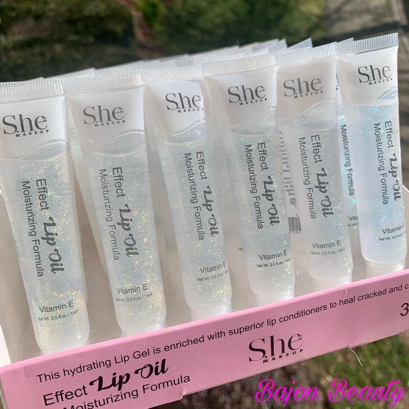 S. he Makeup Effect Shimmer and Clear Lip Gloss Color Gel, Moisturized Lips, Lipstick, Makeup, Glossy, Hydrating, Lip gloss, Lip Care, Cosmetic, Moisturizing, Clear Gloss Lip Oil Lightweight