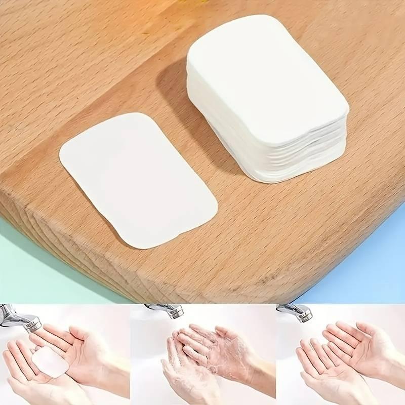 Paper Soap Sheet, 1 Pack Portable Soap Paper, Disposable Soap Flake, Travel Hiking Washing Bath Supplies For Hand And Body