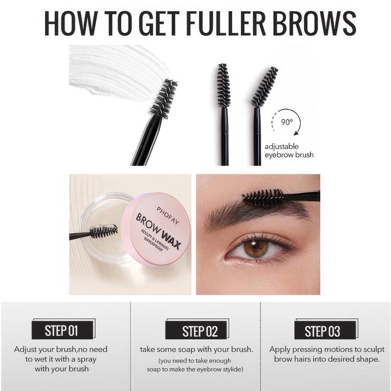 Brows PHOFAY Eyebrow Wax Cosmetics Brow Lift,Eyebrow Shaping Wax For Holding Brows Makeup Cosmetic