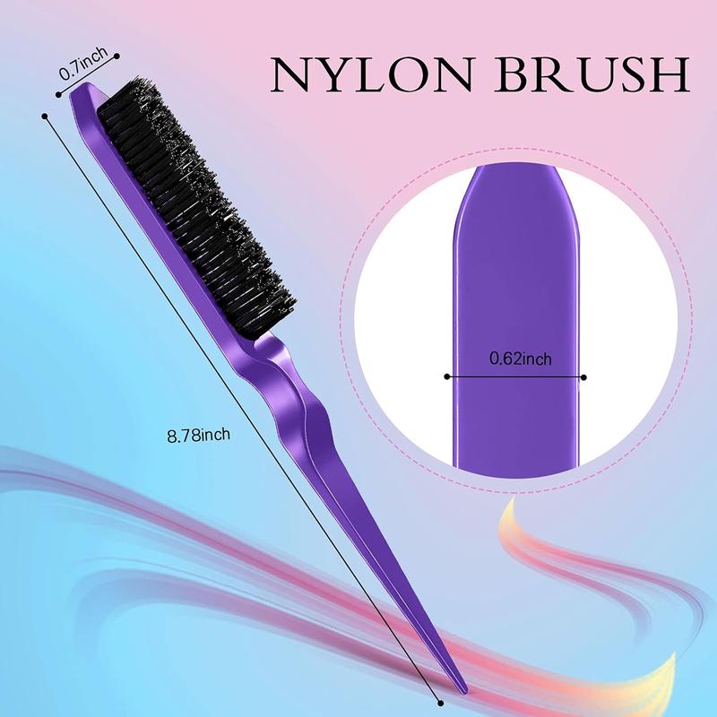 3 Pcs Slick Back Hair Brush Set Bristle Hair Brush Edge Control Brush Teasing Comb