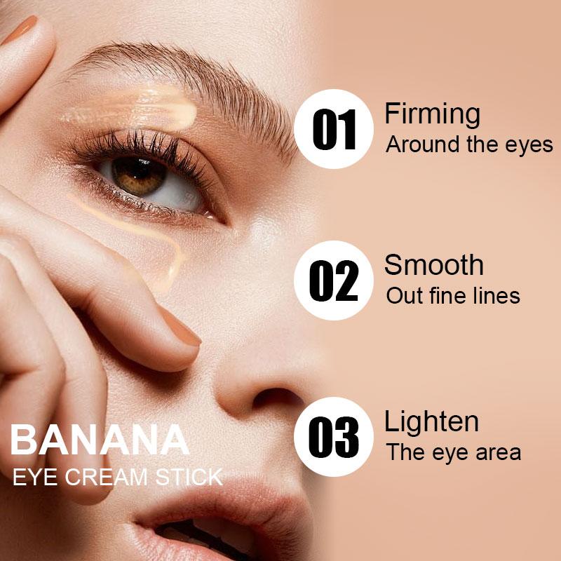 [3 PCS]eye cream stick, Two Scents, Banana eye cream stick, coconut eye cream stick, Moisturizing eye skin, eye skincare Brightening Tightening