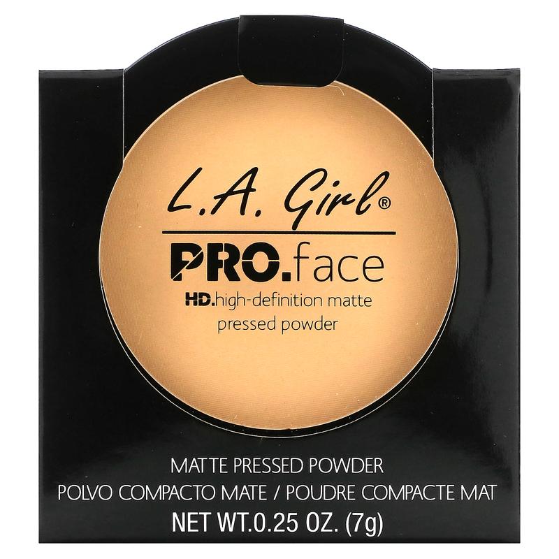 L.A. Girl PRO.face Matte Pressed Powder, GPP604 Creamy Natural, 0.25 oz (7 g)