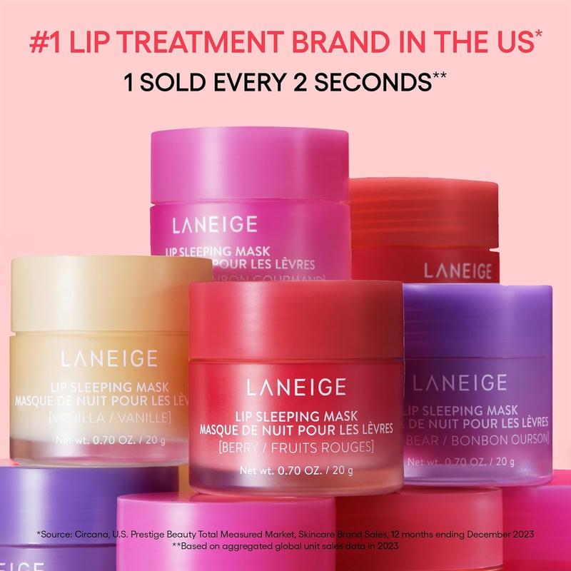 LANEIGE Lip Sleeping Mask Stocking Stuffer: Nourish, Hydrate, Vitamin C, Murumuru & Shea Butter, Antioxidants, Flaky, Dry Lips