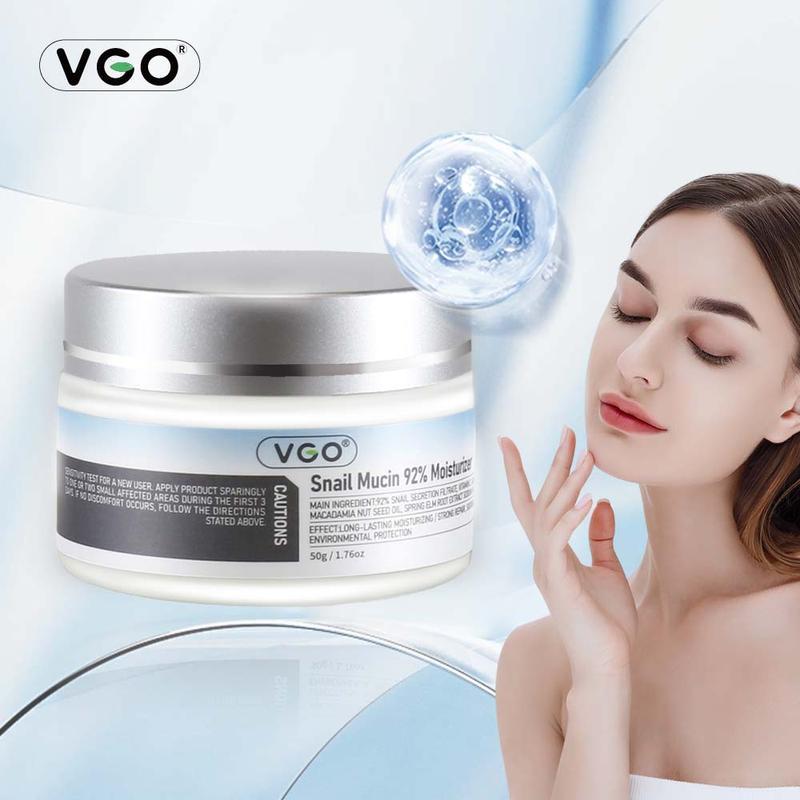 VGO Snail Mucin 92% Moisturizer Daily Face GelCream for Dry & Sensitive Skin, 50g 1.760zCleanser Moisture Moisturizing Skincare vgo vitamin Snail Mucin