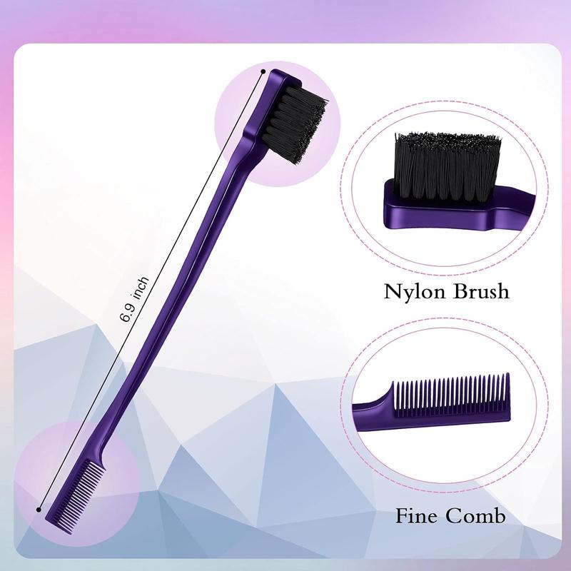 3 Pcs Slick Back Hair Brush Set Bristle Hair Brush Edge Control Brush Teasing Comb