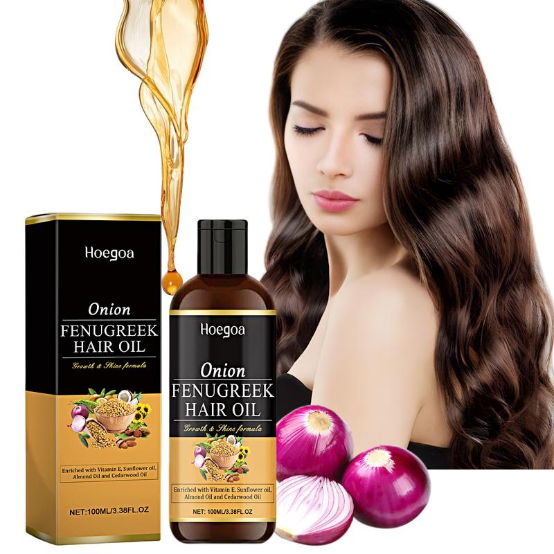 1 2 4pcs Onion Hair Oil Improve dry and frizzy hair Volume and vitality Make hair moisturized, soft and shiny Hair Oil Onion Rosemary