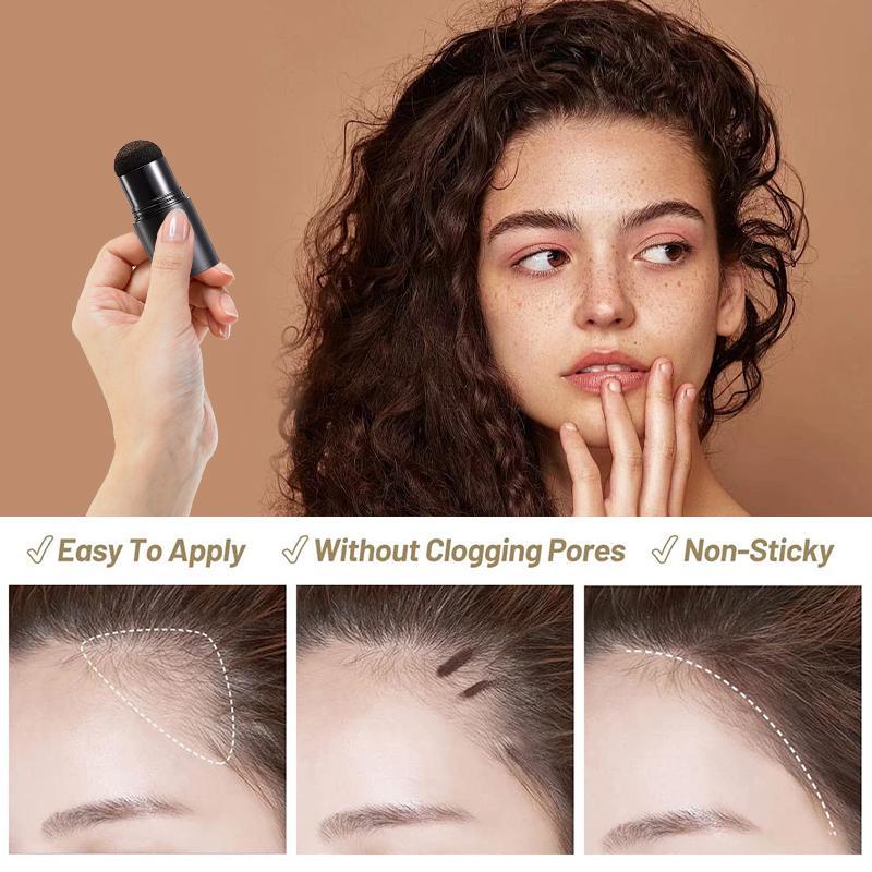 Hairline Cover Cushion Powder with Brush, 3 Counts set Natural Instant Waterproof Hairline Shadow Concealer, Hair Styling Product for Men & Women