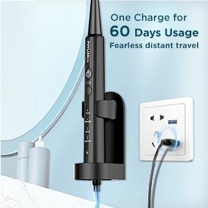 PHYliAN  Sonic Electric Toothbrush Sonic Toothbrush - PHYLIAN U15 Travel Toothbrushes Electric Sonic Toothbrush, Electric Toothbrush with 6 Heads, 4 Modes, Timer-Black Friday Cyber Monday Christmas Day Gift