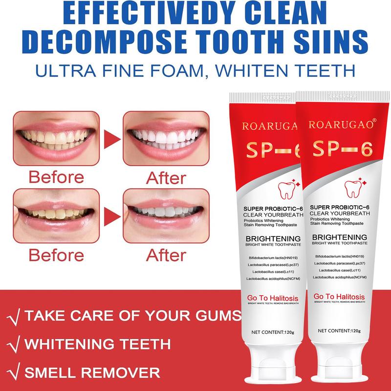 [+5$Get 2Pcs] SP-6 Probiotic Toothpaste Enhanced Formula Balances The Oral Microbiome, Removes Stains, And Provides Long-lasting Fresh Breath.