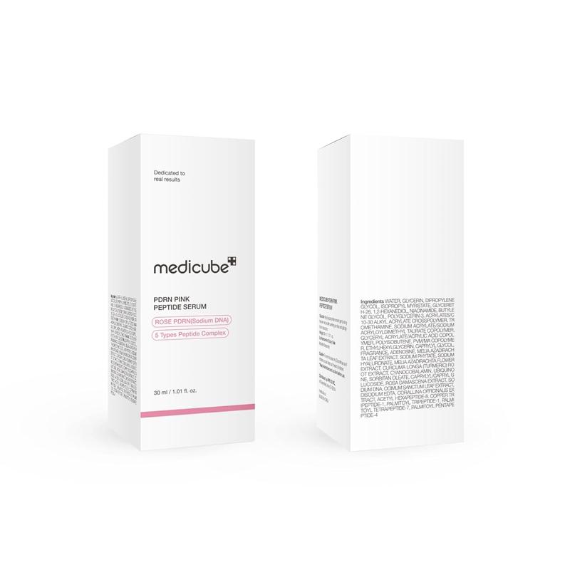 Medicube PDRN Pink Peptide Serum, Pink glow serum, Vegan PDRN, Peptide, Niacinamide, Hydrating & Moisturizing & Firming, Uneven Skin Tone, Pore Care, Korean Skincare | 1.01 fl.oz.