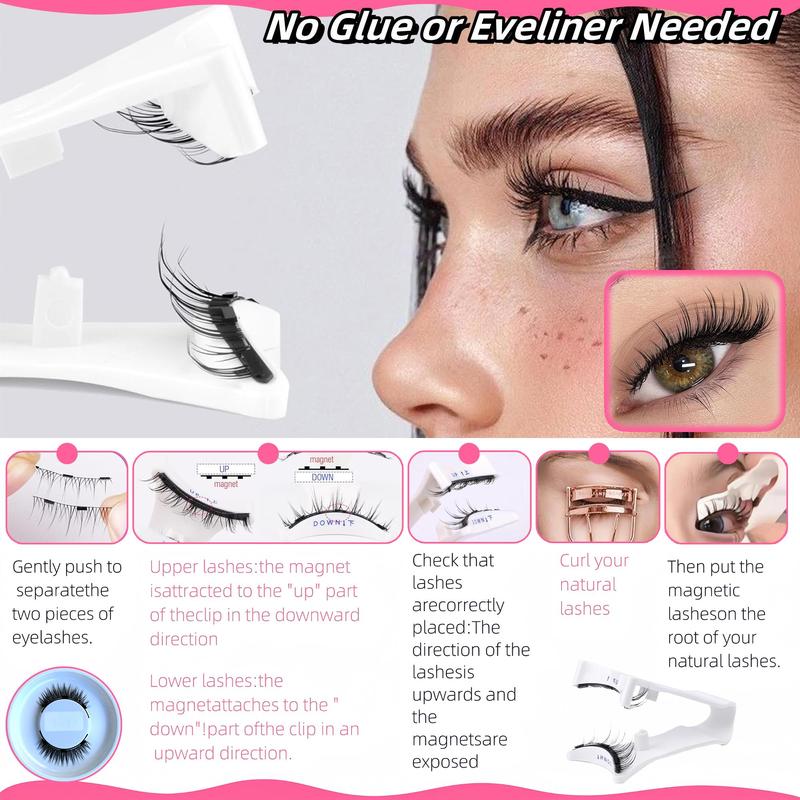 Mixed Length & Styles False Eyelashes Kit, 1 Box Natural Look Eyelash Extensions, Self Grafting Curl Eyelashes, Eye Makeup Enhancement False Eyelashes