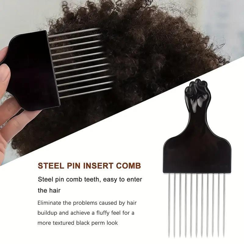 Hair Sponge Brush Set, 4 Counts set Curl Brush Afro Hair Comb, Curly Sponge Glove for Natural Hair Curling, Heatless Hair Styling Tools for Men, Hair Products