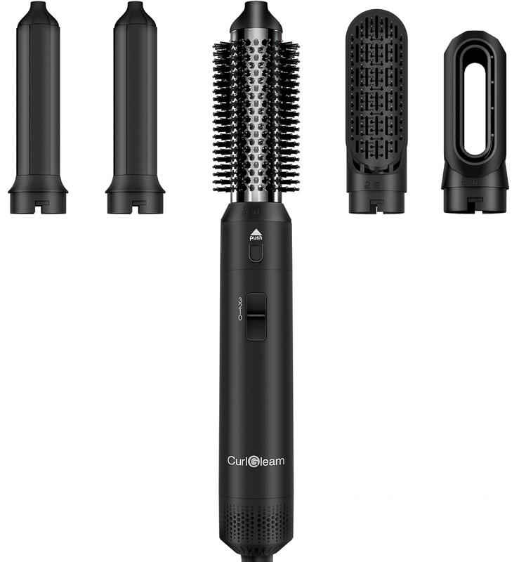 5 in 1 Multifunctional Hot Air Styler Hair Dryer Brush, Curling Iron, Straightener with Negative Ions for All Hair Types