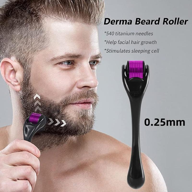 Ultimate Derma Roller: 0.25mm microneedling for skin & beard. Enhances absorption, promotes growth. Perfect for daily use. Comes with storage case!