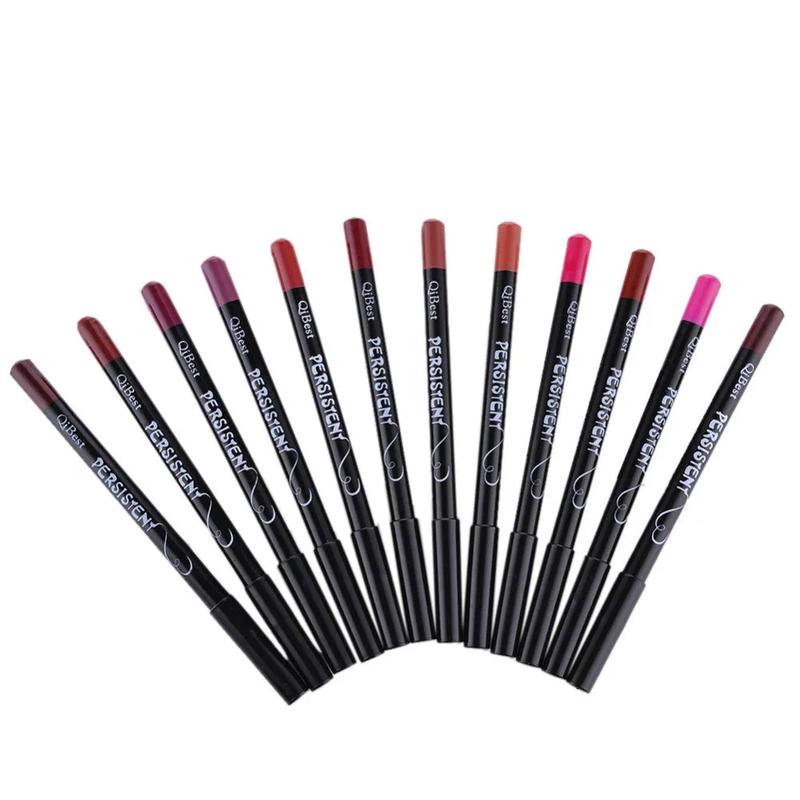 12pcs Waterproof Long Lasting Smooth Natural  Lipliner