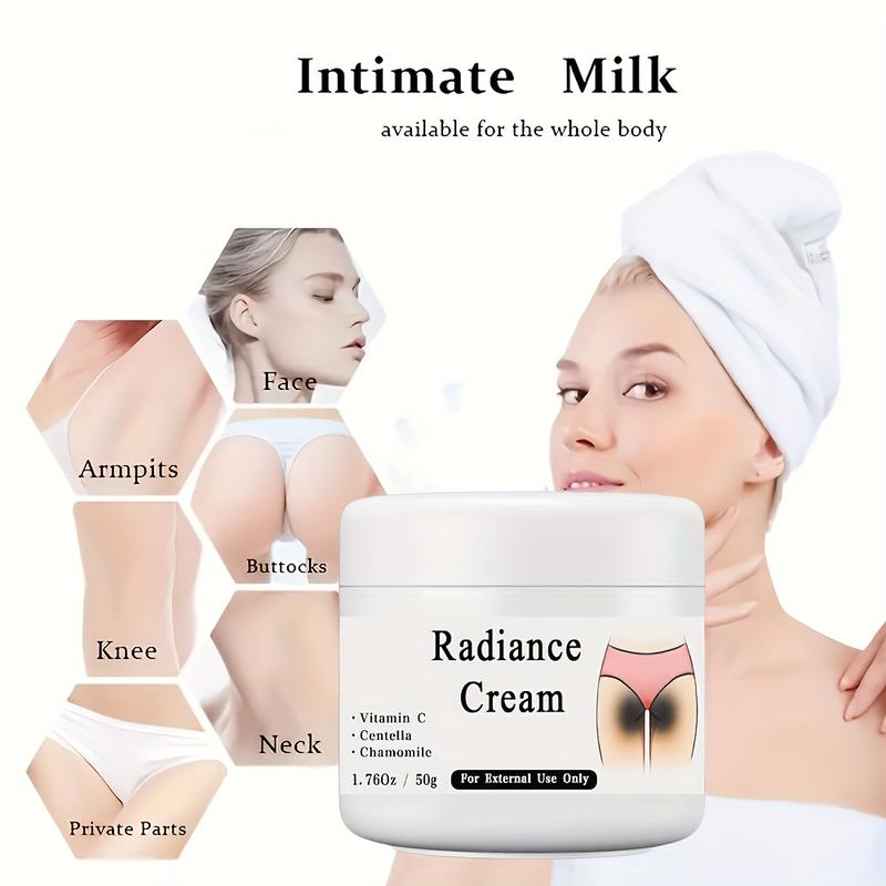 50g Radiance Cream Contains Vitamin C, For Private Parts, Underarm, Joints, Improve The Look Of Melanin, Illuminating Butt Thigh Inner Skin, 1.76 Oz