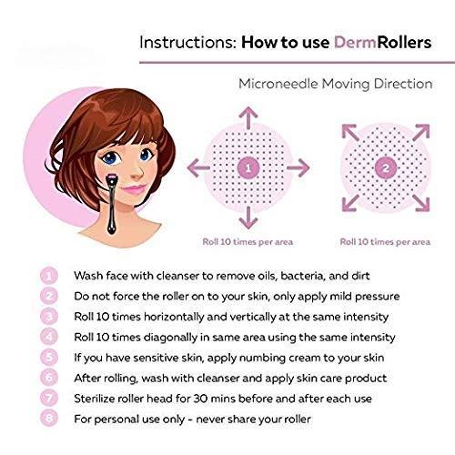 Ultimate Derma Roller: 0.25mm microneedling for skin & beard. Enhances absorption, promotes growth. Perfect for daily use. Comes with storage case!