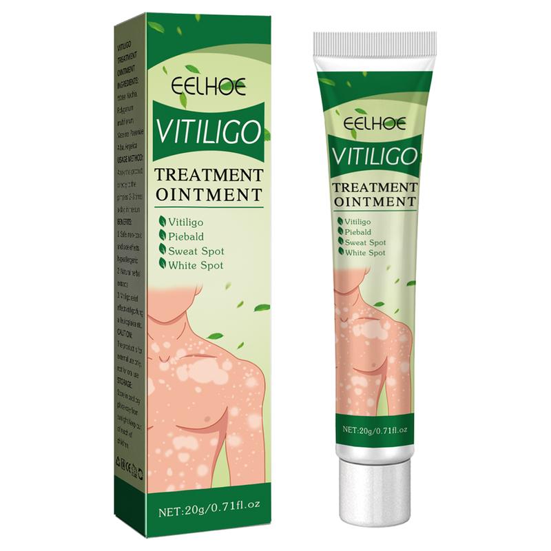 Eelhoe Vitiligo Treatment Ointment Remove Ringworm Sweat Spots Leukoplakia Disease White Spot Skin Repair Cream Psoriasis White Spot Repair Pigment Body Skin Care Cream（20g）