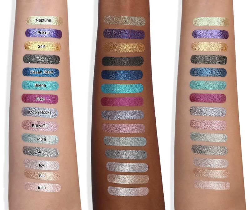 Lurella Cosmetics Diamond Eyeshadow - Icy, Multi Dimensional Shimmers for Effortless Shine - Aluminum, Brush, Makeup