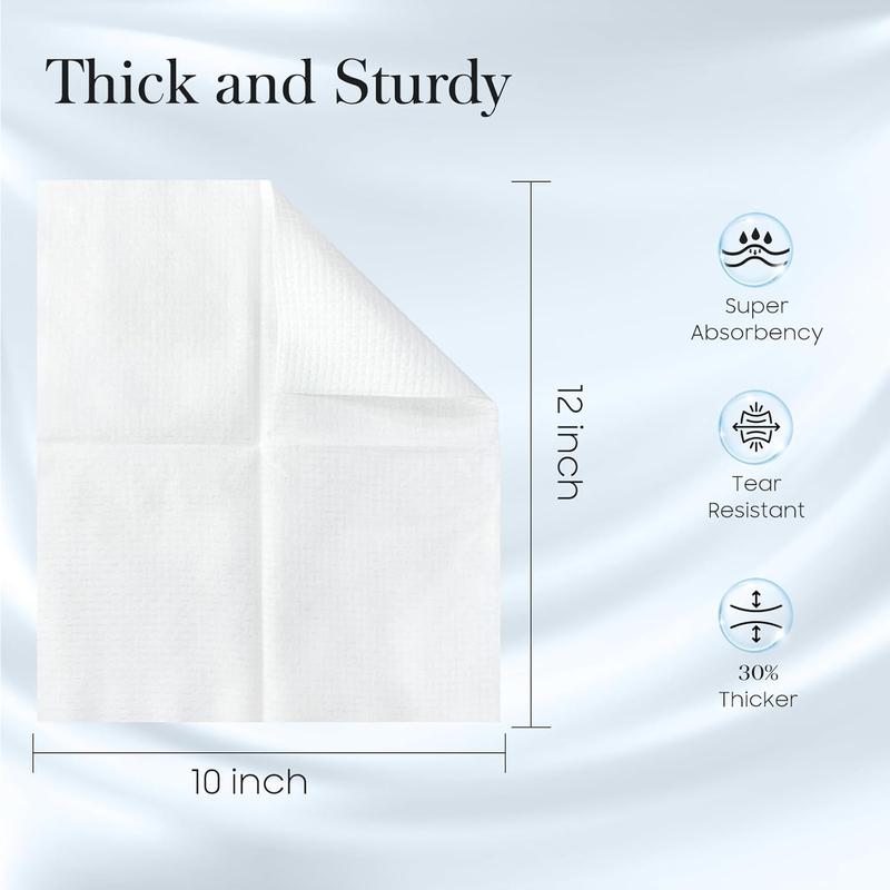 100 Count (2 Box) XL Disposable Face Towels 10” x 12”, 100% Viscose Fibre, Soft & Skin Friendly Face Towelettes Disposable, Facial Tissue Face Wipes for Women Cleansing