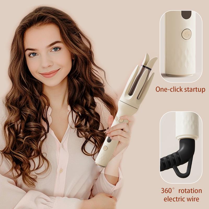 Auto Hair Curler, Automatic Curling Iron with 4 Temperature,Automatic Shut-Off, Anti-Scald, Anti-Tangle Rotating Curling Wand for Hair Styling