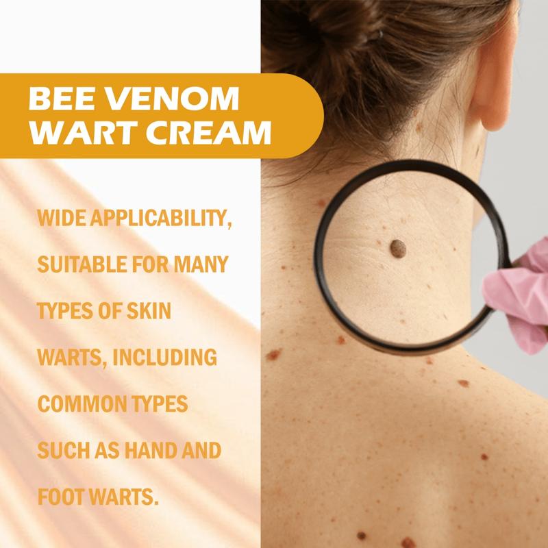 Bee Venom Wart Cream | Fast & Painless Wart Removal | Skin Smoother with Natural Ingredients Acne Skincare