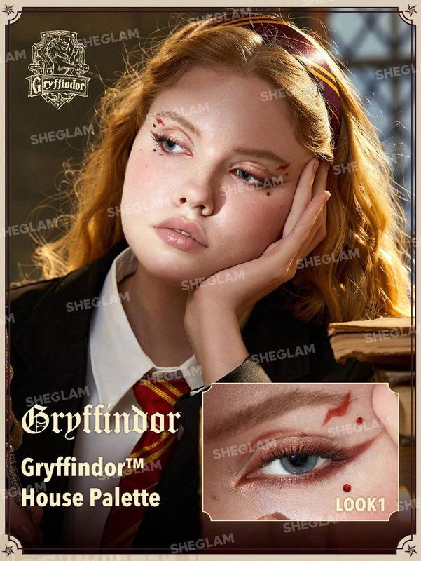 SHEGLAM Harry Potter Gryffindor House Eyeshadow Palette - Red, Pigmented & Blendable for Smooth Eye Makeup - Cosmetic