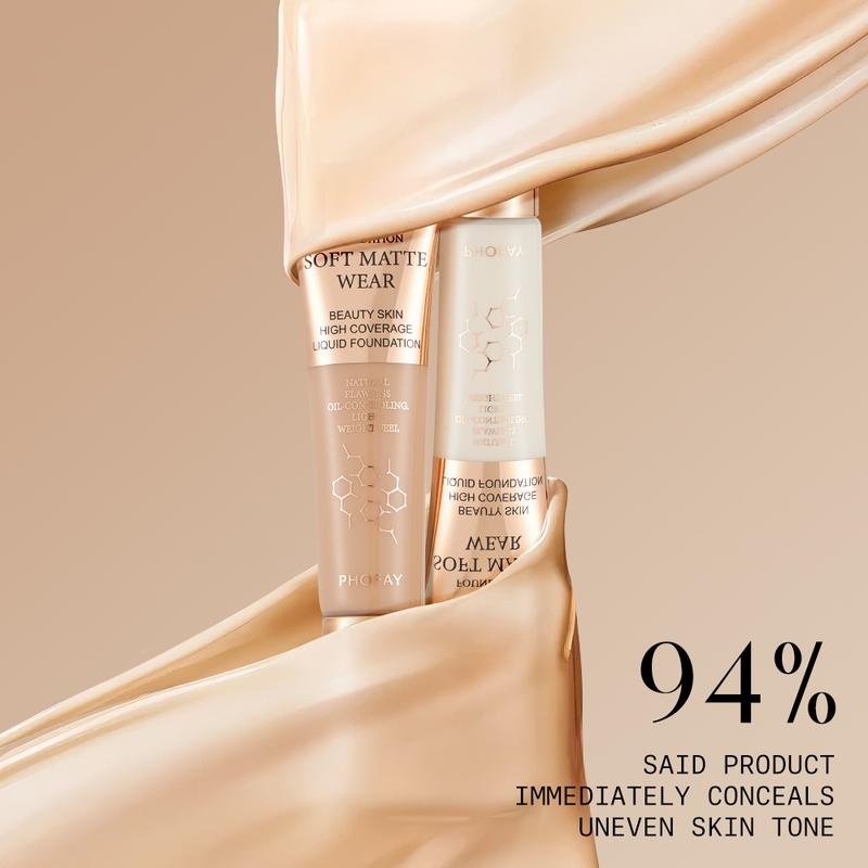 Hydrating Essence Foundation,Waterproof and Light Long Lasting Makeup  Flawless Soft Full Coverage Facial Tinted Foundation Serum