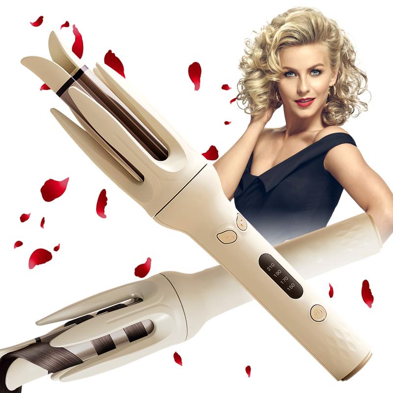 Auto Hair Curler, Automatic Curling Iron with 4 Temperature,Automatic Shut-Off, Anti-Scald, Anti-Tangle Rotating Curling Wand for Hair Styling