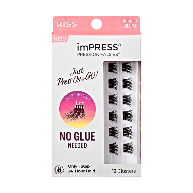 imPRESS Falsies Self Adhesive Eyelashes, 12 Lash Clusters - Refined