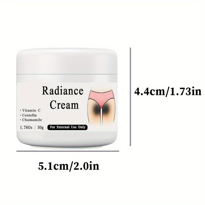 50g Radiance Cream Contains Vitamin C, For Private Parts, Underarm, Joints, Improve The Look Of Melanin, Illuminating Butt Thigh Inner Skin, 1.76 Oz