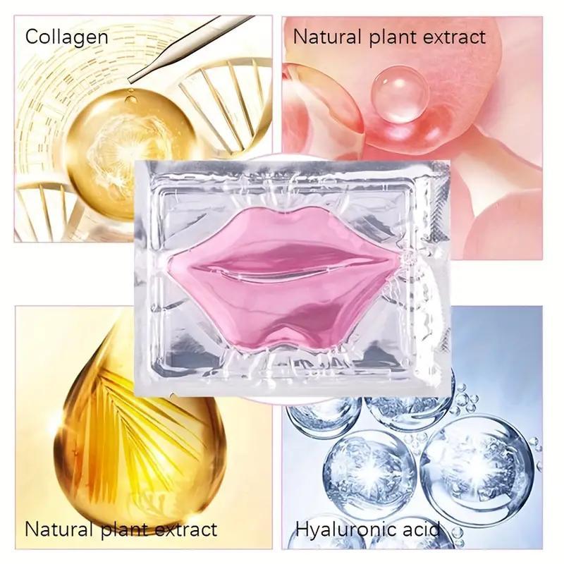 Collagen Crystal Lip Mask, 20pcs set Hydrating Lip Care Mask, Moisturizing Lip Care Product for Women, Perfect Gift Set for Mother